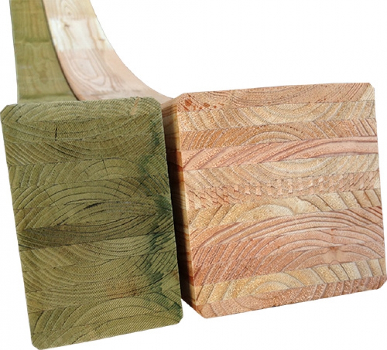 Carport Leimholzbögen in Kiefer und Lärche