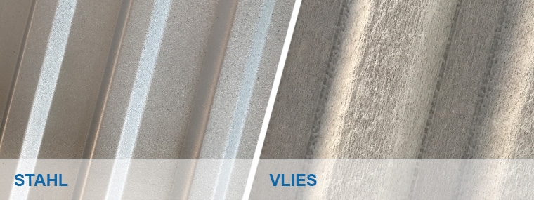 Carport Stahldach mit Vliesbeschichtung