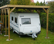 Carport 510x600 cm · Kiefer kdi · Pfostenlänge ca. 300 cm