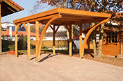 Carport 310x510 cm · Lärche · 2 Leimholzbögen