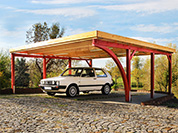 Carport 610x600 cm · Fichte · 1 Leimholzbogen