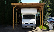 Carport 410x700 cm · Kiefer kdi · Pfostenlänge ca. 300 cm